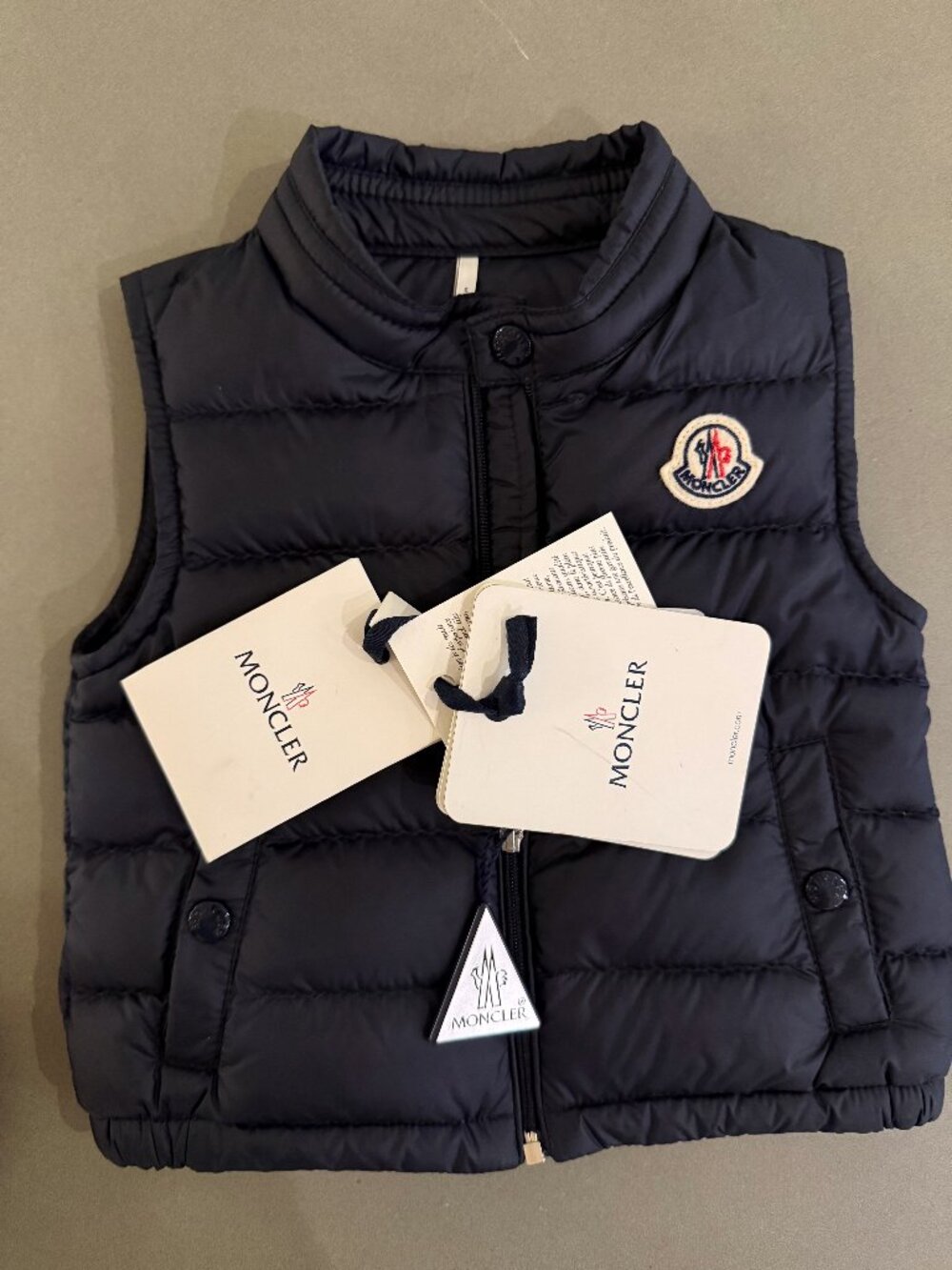 NWT: Moncler Down Vest (9-12)